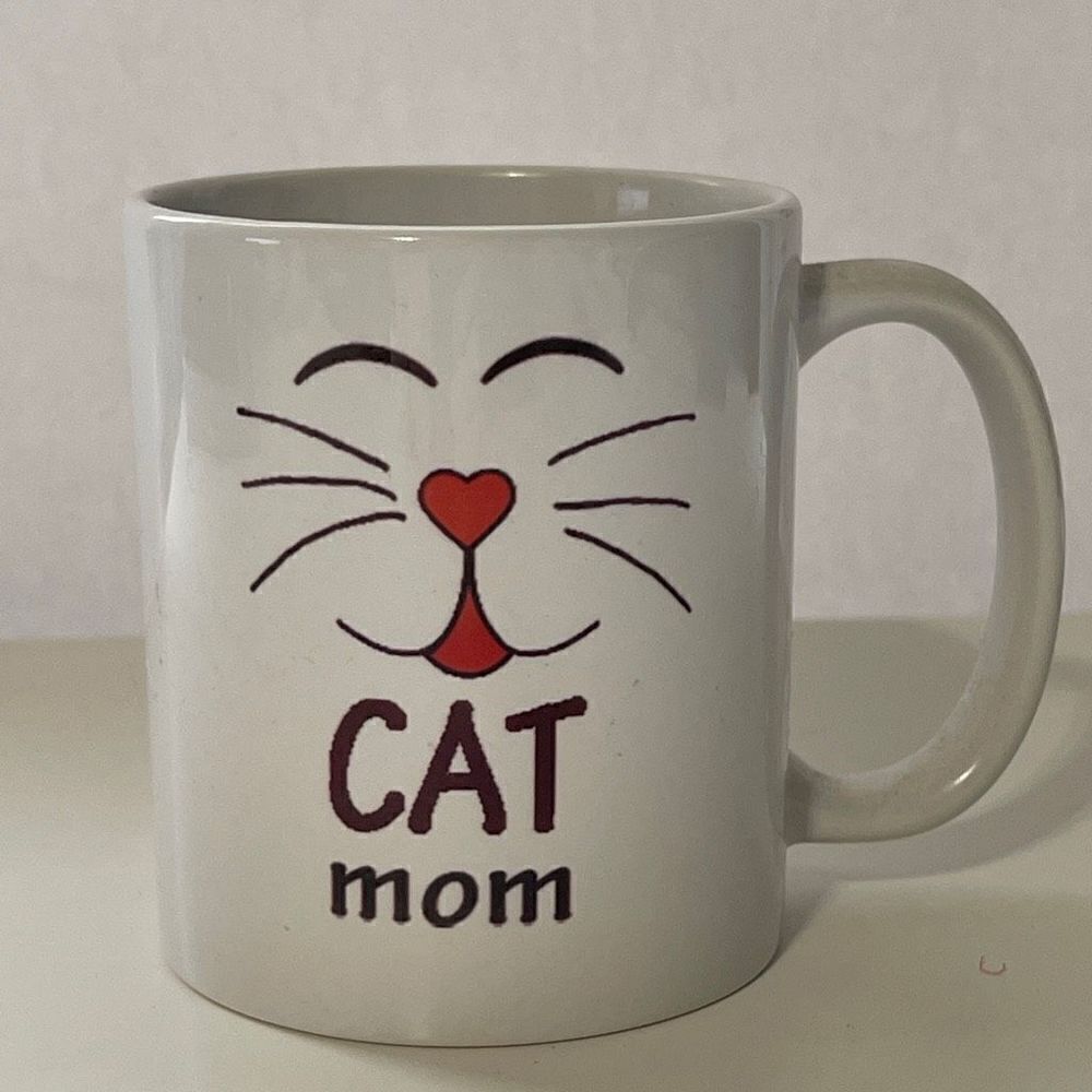 Cat Mom Coffee/Tea Mug, 6oz, White‎